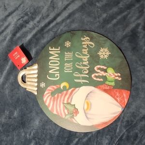Christmas House Green Gnome Ornament Holiday Christmas Sign